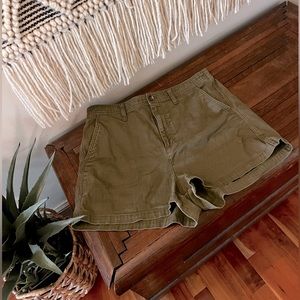 MADEWELL Camp Shorts Olive Green Size Large